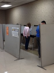 People voting