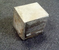 This granite cube was stolen from the top of Elbert County Guidestones on 9/11/2009.