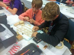 FCMS TSA students work on Structural Engineering competition at State Convention