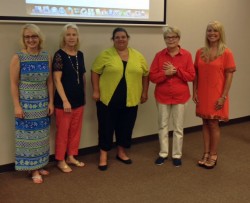 From Left: Beth Hearn, Julie Franklin, Amy Cheek, Dr. Ruth O'Dell, Lavonne Grizzle