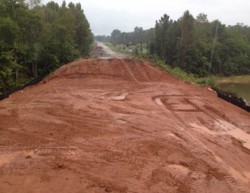Crews this week are building back the section of SR51 where the sinkhole occurred.