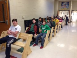 Fr. Co. Middle School's TSA chapter built these benches for the City of Carnesville