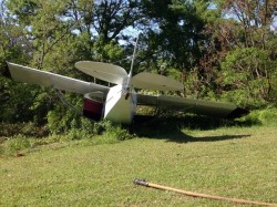 Wind is being blamed for causing a single-engine plane to crash Wednesday