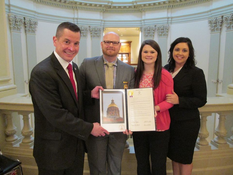 DA Parks White and CFR Team at State Capitol Monday.  CFR Team for N. Circuit named Best in the State
