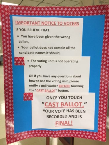 Sign at Elections office in Carnesville offers voter tips to keep process flowing smoothly